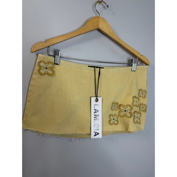 I.AM.GIA Fauna Mini Skort Tan Demin Women's XS New - Picture 14 of 16